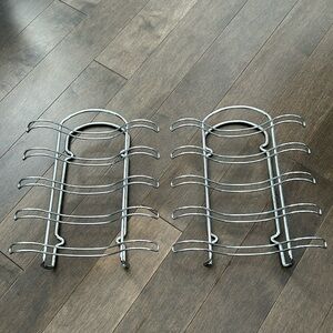 Under Cabinet Mug Holders, Over The Shelf Rack Hanging Coffee Tea Cups, Chrome